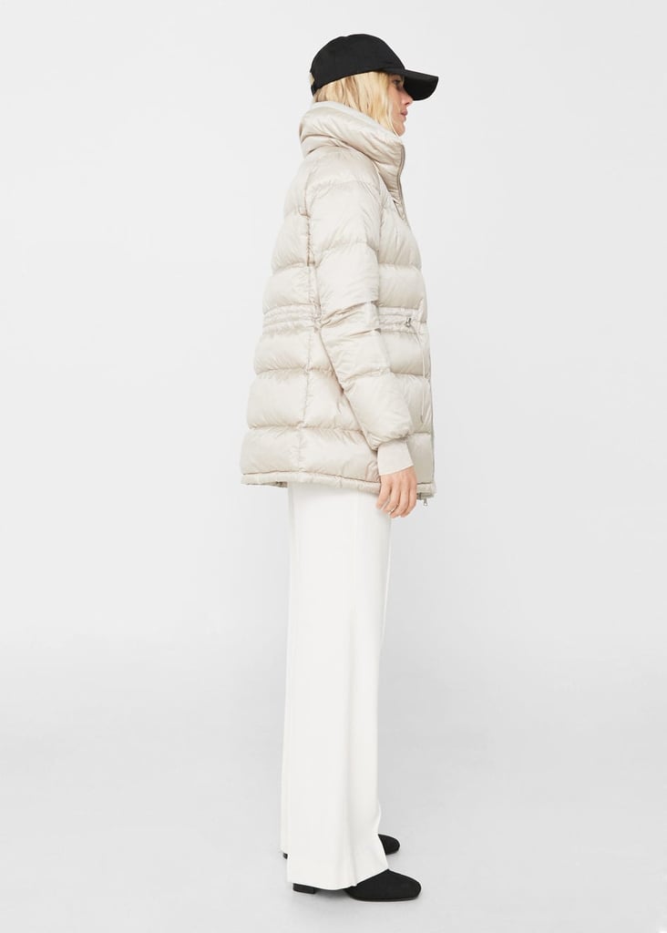 Mango Quilted Down Anorak Coat