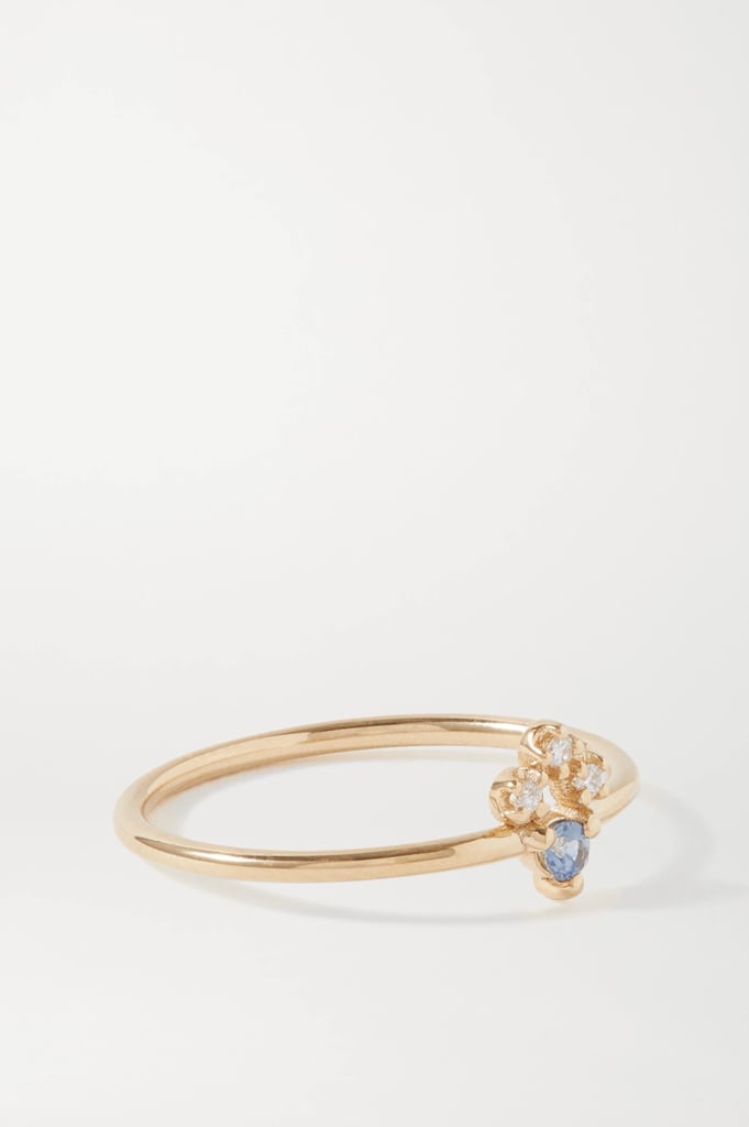 Wwake Posy Gold Sapphire and Diamond Ring