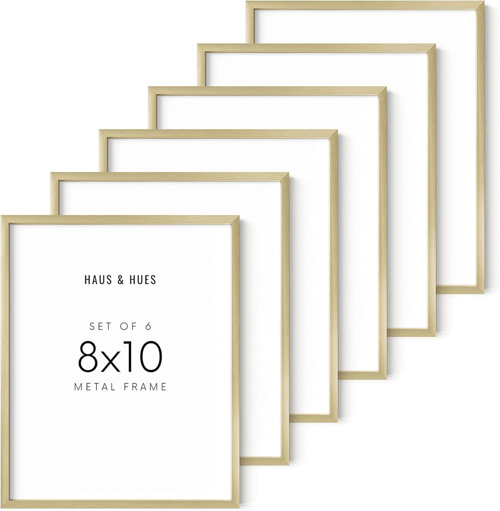 HAUS AND HUES 8x10 Gold Picture Frame