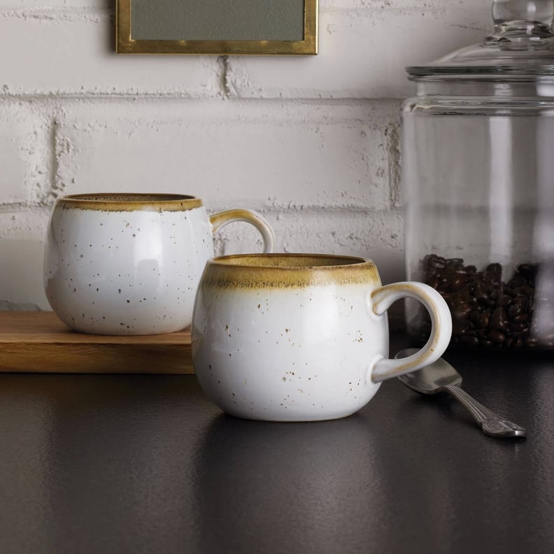 Small Round Reactive Glaze Mug in Light Sour Cream