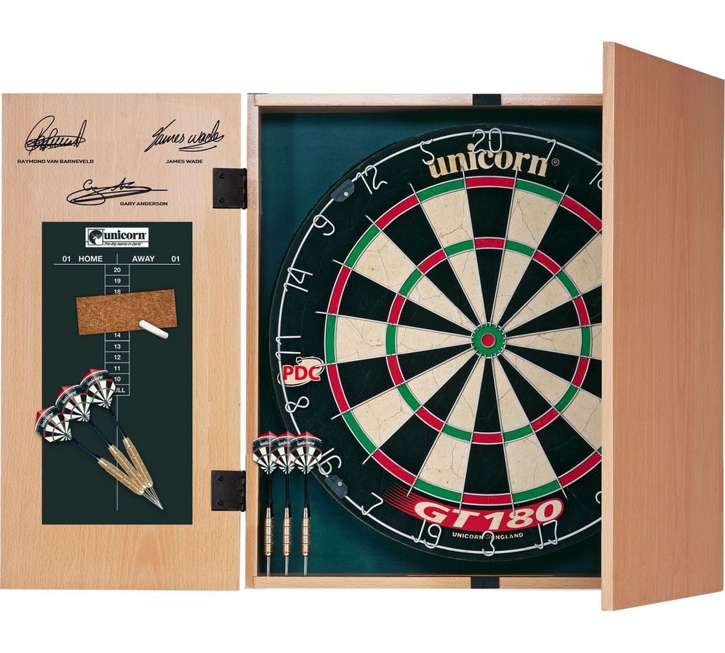 Unicorn Original Dartboard, Cabinet and Darts