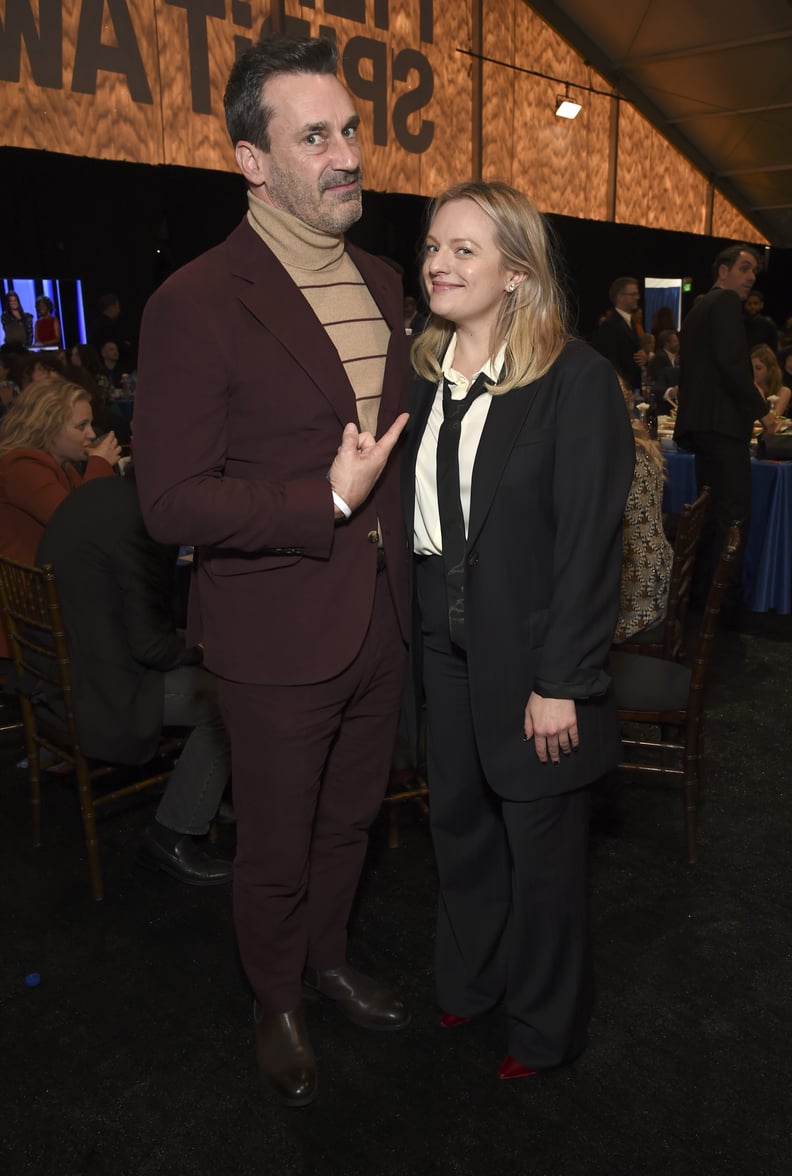 Jon Hamm and Elisabeth Moss at the 2020 Spirit Awards