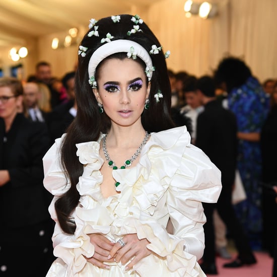 Lily Collins Met Gala 2019 Necklace Had a Security Guard