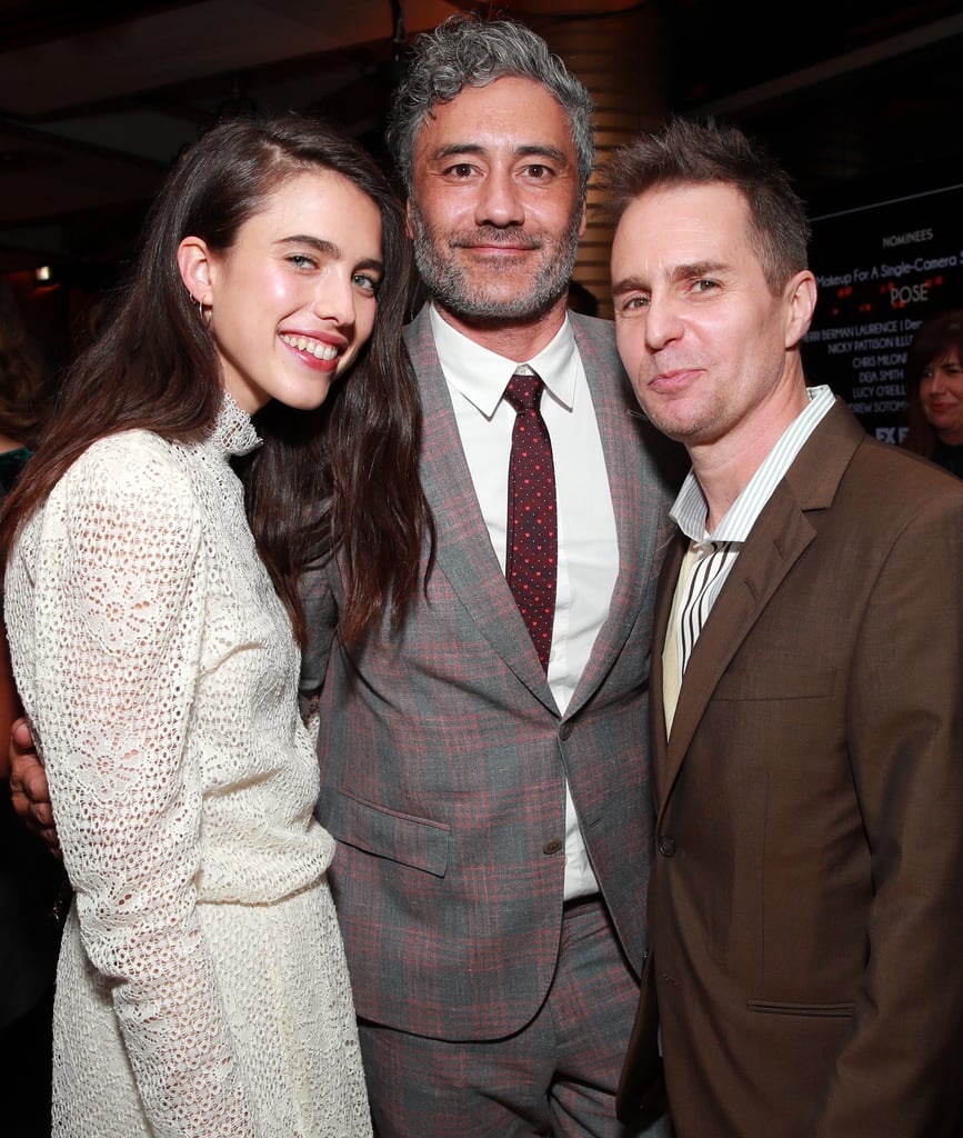 Pictured: Margaret Qualley, Taika Waititi, and Sam Rockwell