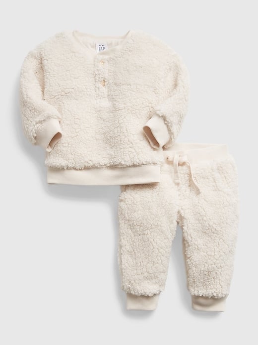Gap Baby Sherpa Henley 2-Piece Outfit Set