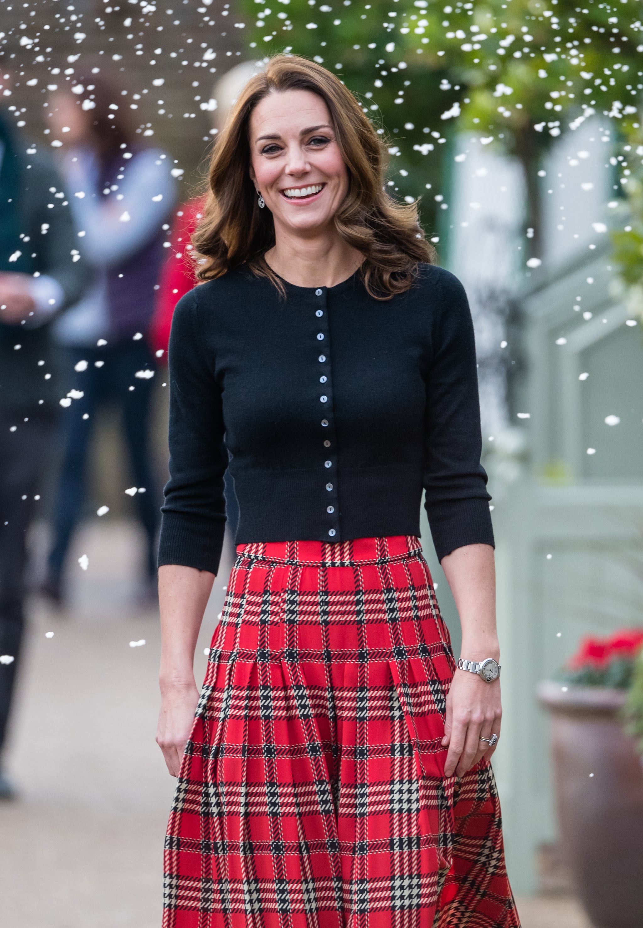 Plaid midi skirt best sale 2018