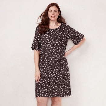 Plus Size LC Lauren Conrad Bell Sleeve Swing Dress
