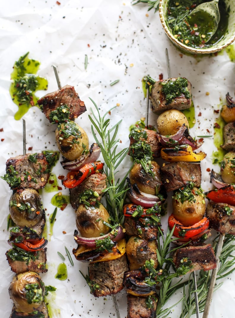 Filet and Potato Skewers