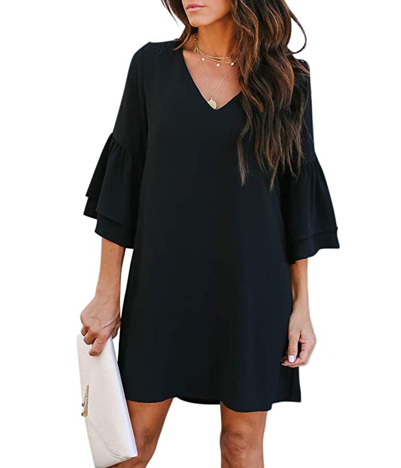 black dress with white hearts Black and White Heart Wrap Dress – Me&B