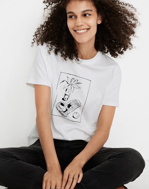 Madewell x Andrea Smith Morning Sketch Graphic Tomboy Tee