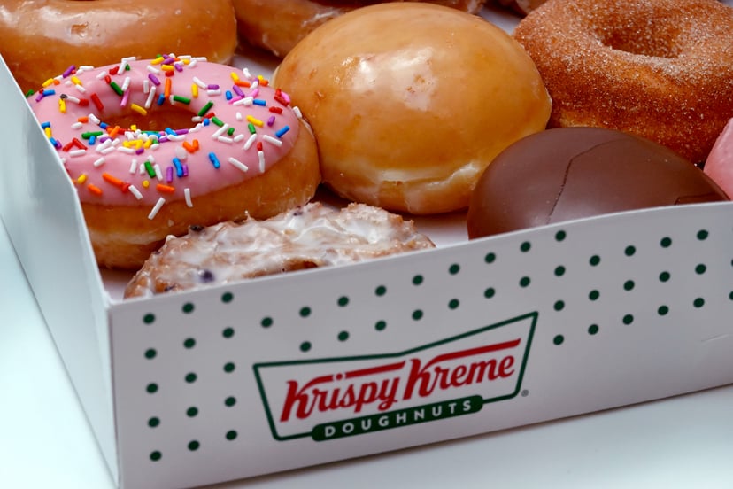 CHICAGO, ILLINOIS - MAY 05: Doughnuts are sold at a Krispy Kreme store on May 05, 2021 in Chicago, Illinois. The doughnut chain reported yesterday that it plans to take the company public again. The company was taken public in 2000 but struggled before be