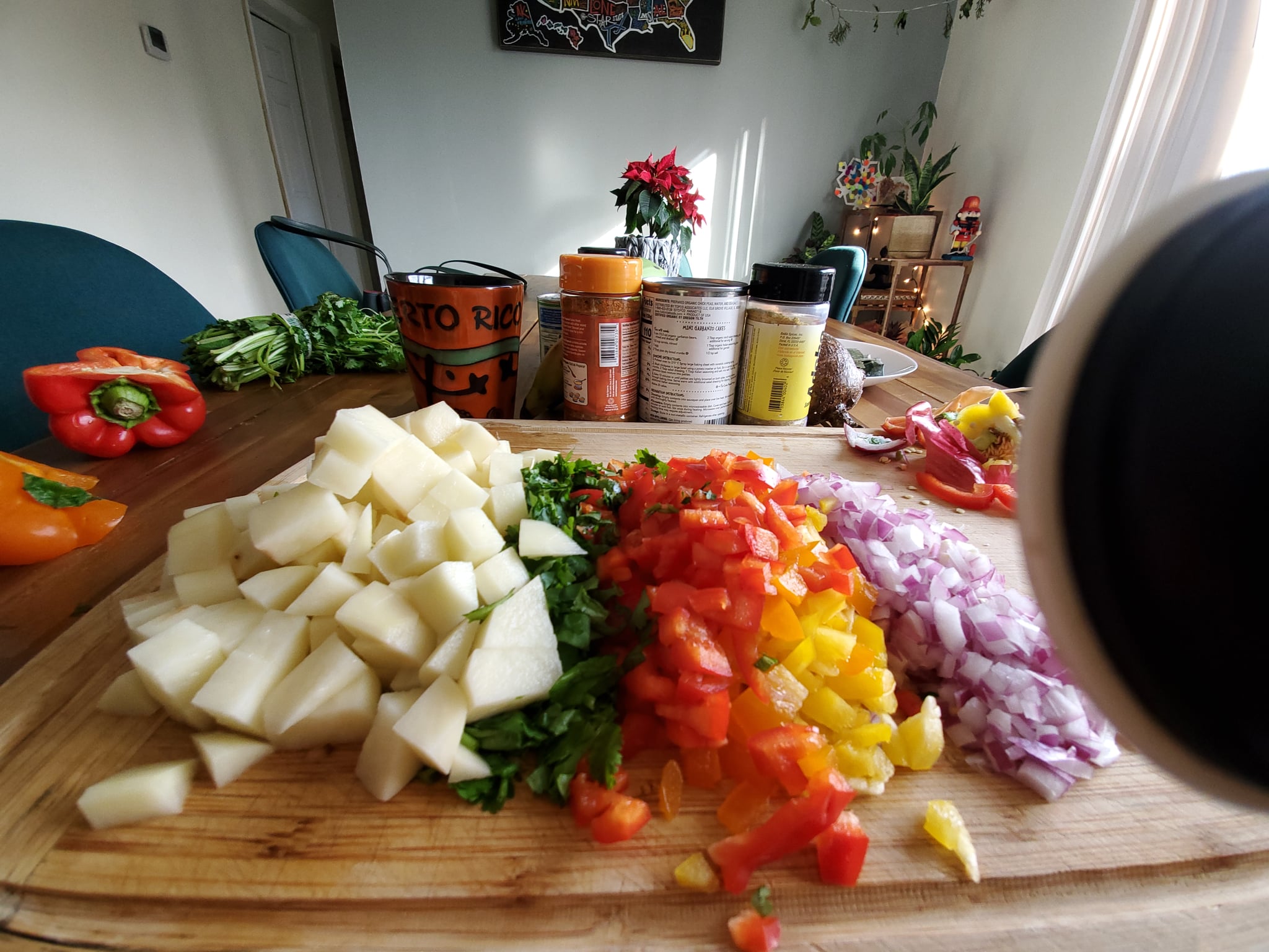 pasteles filling chopped