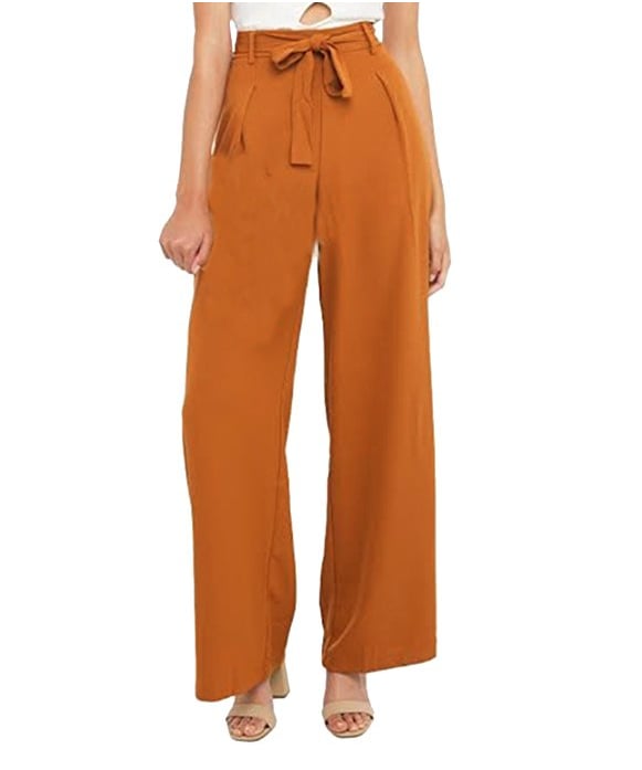 Haoduoyi Women S Casual Wide Leg Tie High Waist Long Casual Pants Cute Pants On Amazon Popsugar Fashion Australia Photo 6