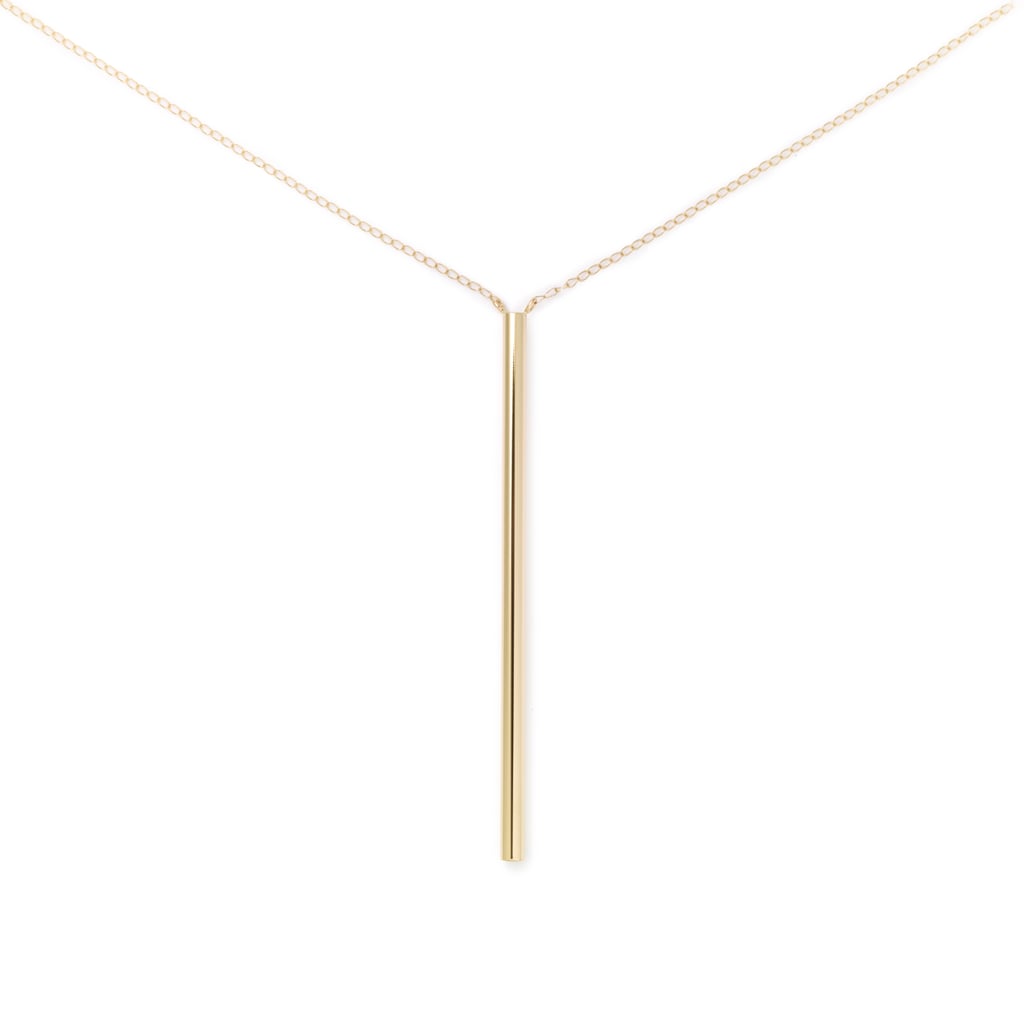 14K Yellow Gold Bucatini Necklace ($550)