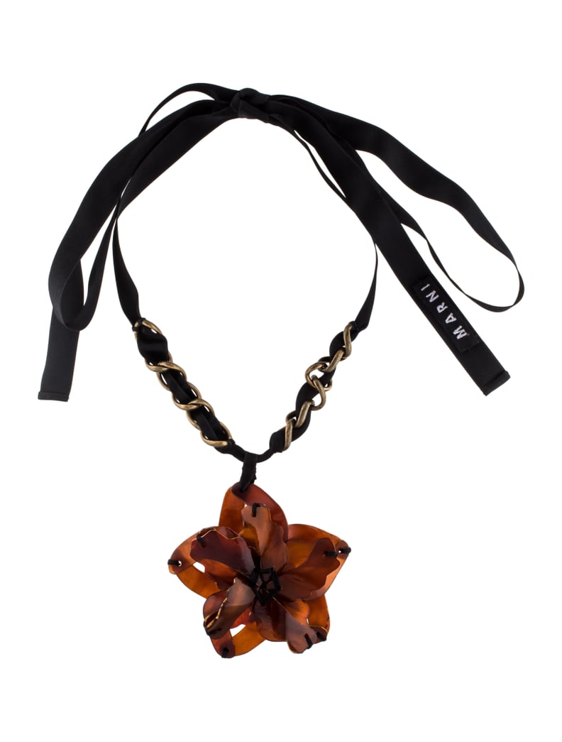Vintage Marni Horn Flower Necklace