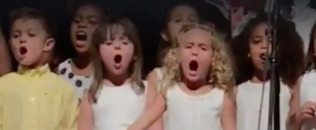 Girl Performing Moana at Preschool Gradutation