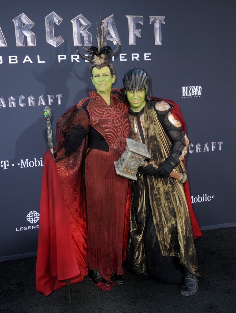 Jamie Lee Curtis and Son at Warcraft Movie Premiere 2016