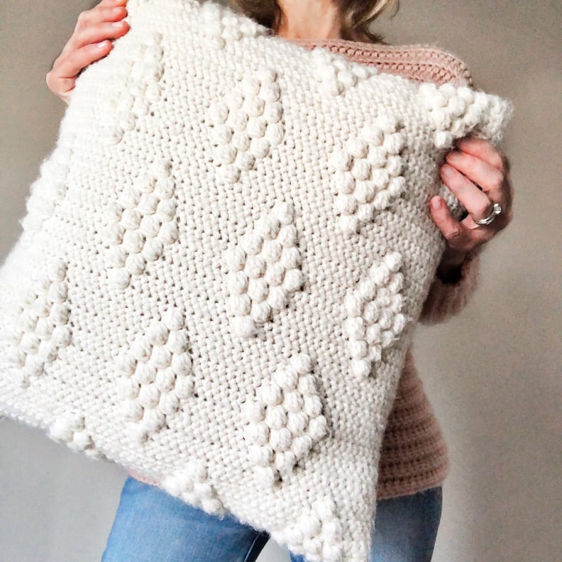 Crochet Diamonds in the Puff Pillow Pattern