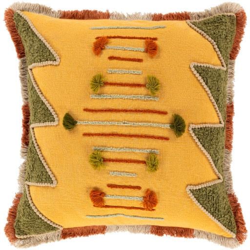 Saffron Fringe Pillow