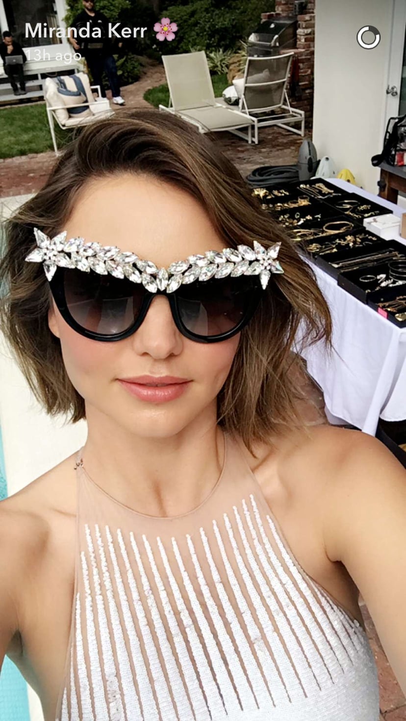 Miranda Kerr s Embellished Sunglasses June 2016 POPSUGAR Fashion