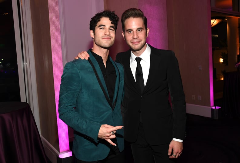 Darren Criss and Ben Platt at Clive Davis's 2020 Pre-Grammy Gala in LA