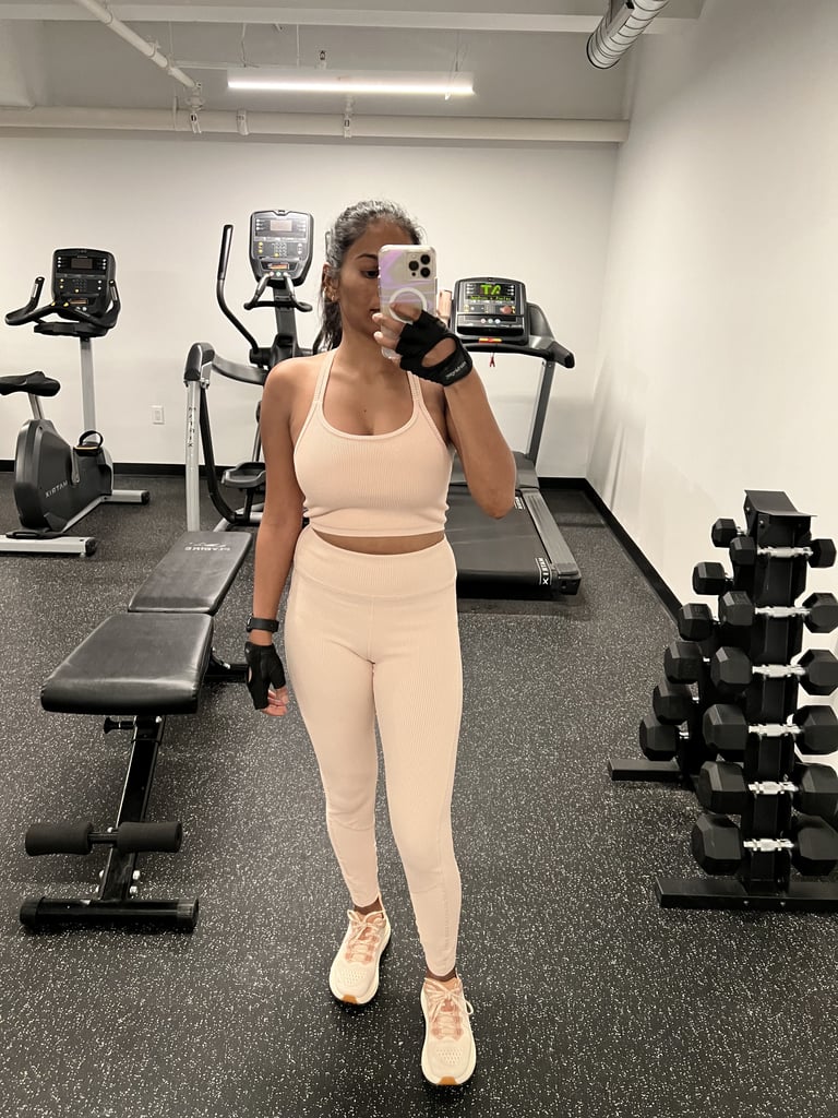 Forever 21 Seamless Strappy Sports Bra and Active High-Rise Leggings