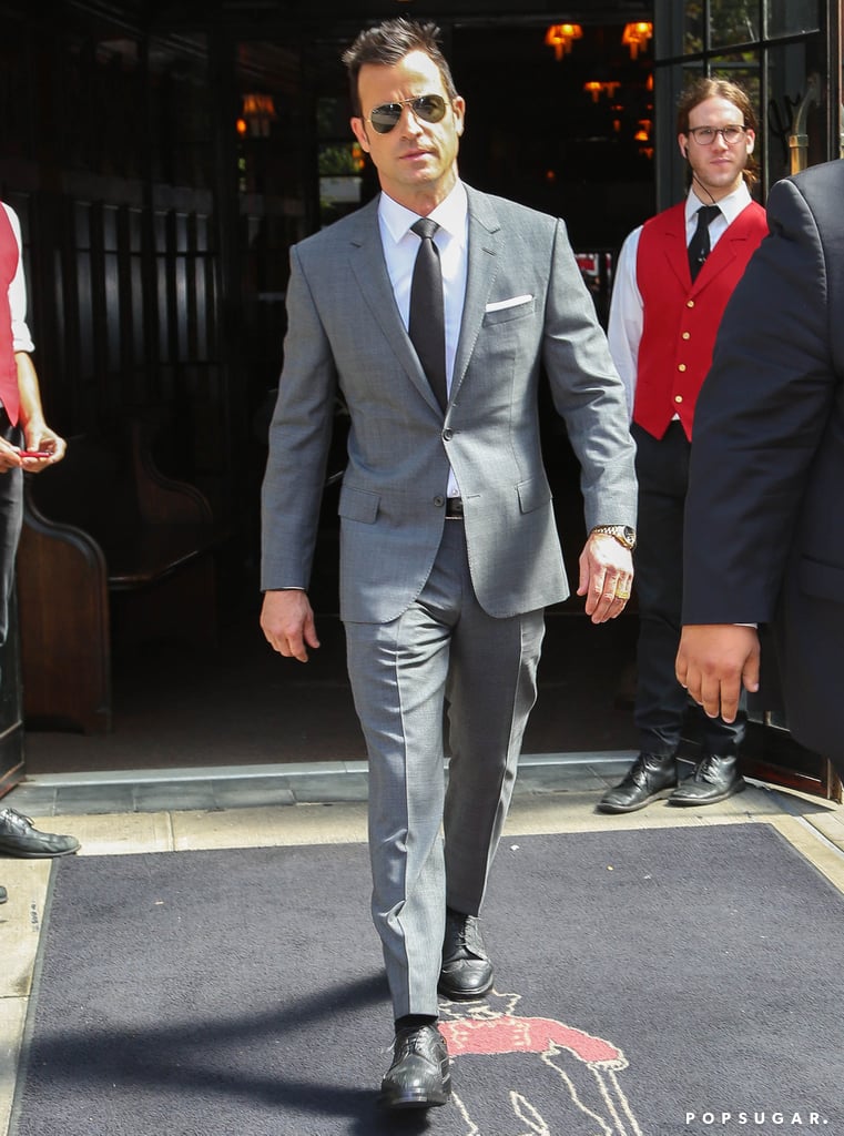Justin Theroux smoldered when he headed out in NYC on Wednesday.