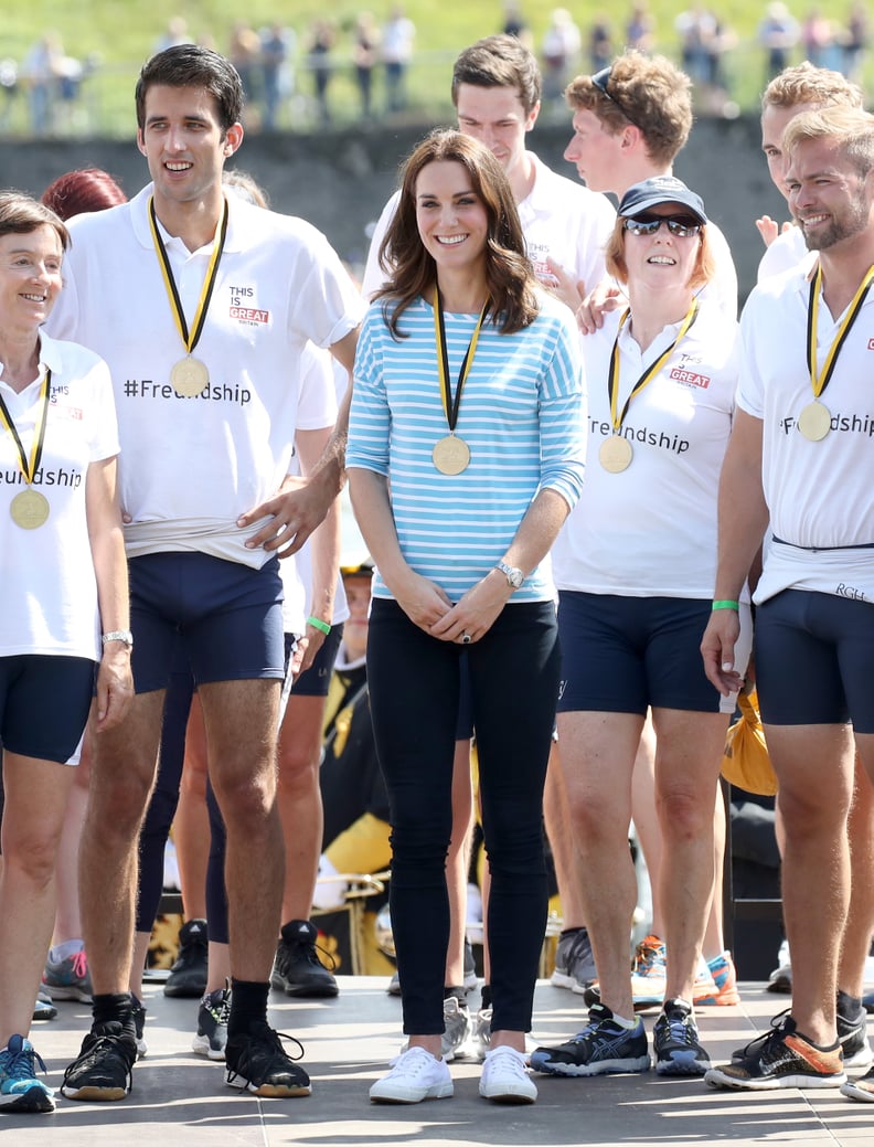 Kate Changed Into a Striped Bateau Top For a Rowing Race in Heidelberg