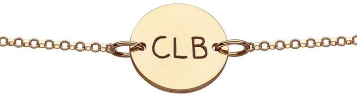 Initial Disc Bracelet