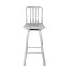 Sandra 30 in. Brushed Aluminum Swivel Bar Stool