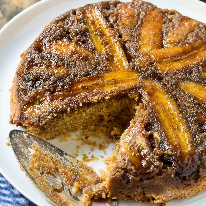 Peanut Butter-Banana Upside-Down Cake