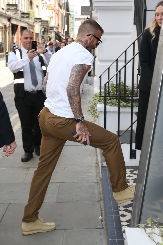 David Beckham at London Fashion Week Men's 2018