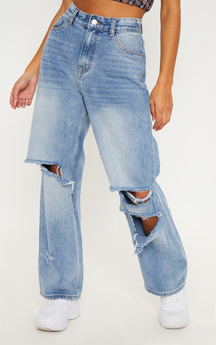 low rise loose fit jeans