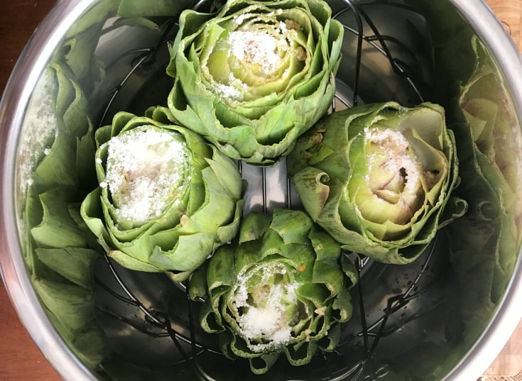 Instant Pot Parmesan Garlic Artichokes