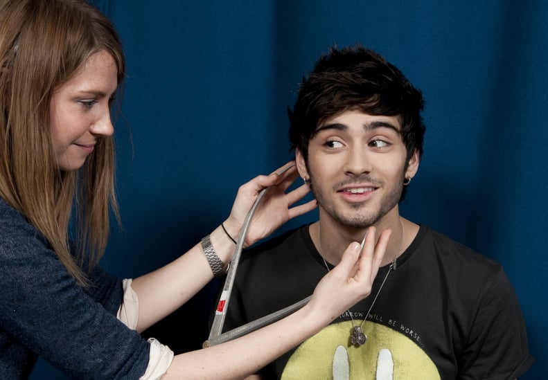 Zayn Malik Getting Measured For a Madame Tussauds Wax Figure in 2013