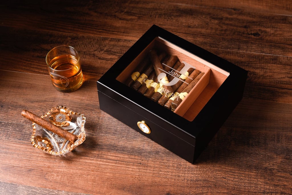 Personalized Engraved Cigar Humidor
