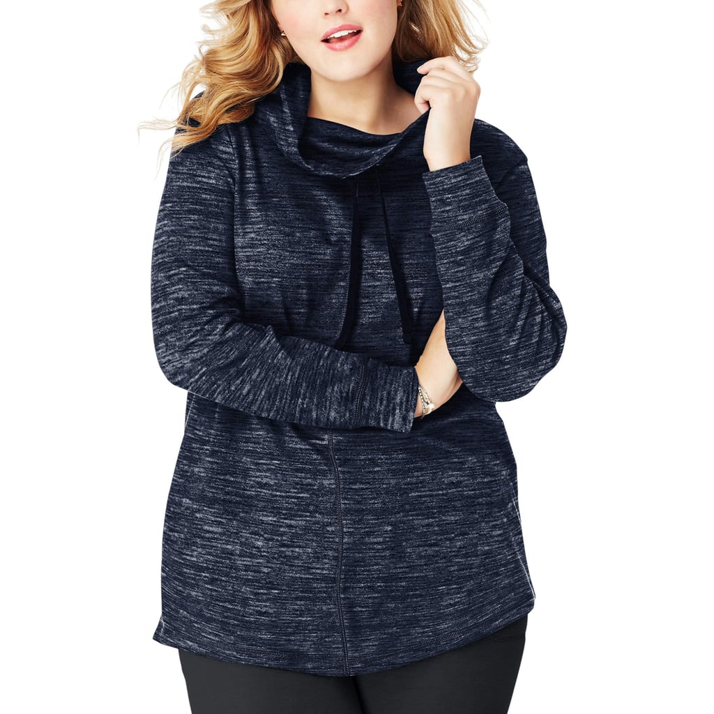 Just My Size French Terry Cowl Neck Tunic