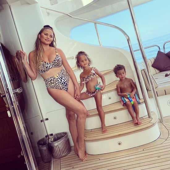 Chrissy Teigen and Luna Wearing Animal-Print Bikinis