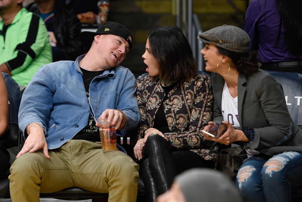 Channing Tatum and Jenna Dewan Kiss at Lakers Game 2015