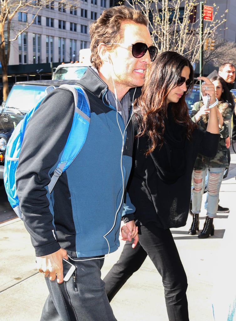 Camila Alves and Matthew McConaughey in NYC March 2016