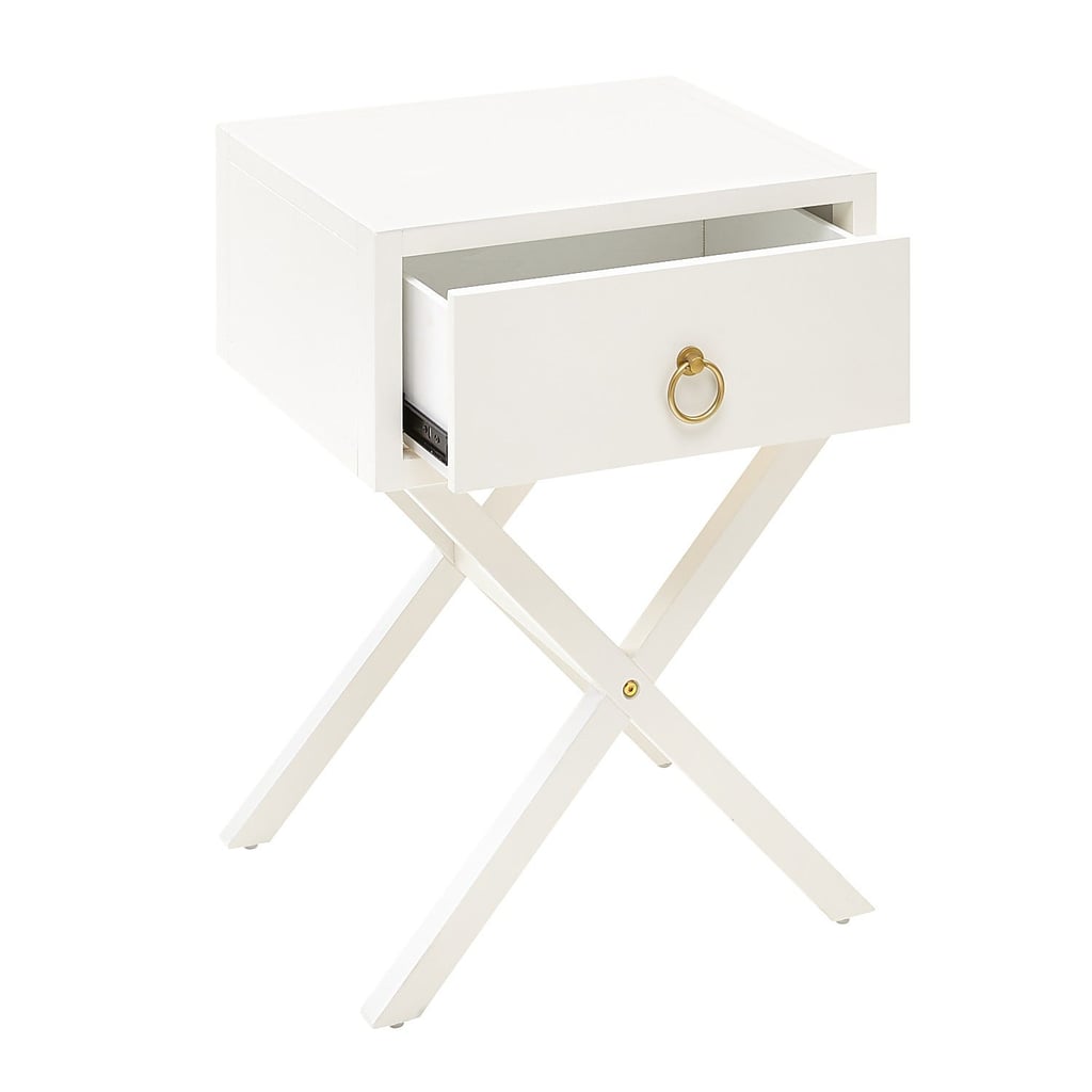 Mila White X Base Nightstand