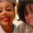 North West Gave Her Siblings Pennywise Makeovers, and Kim Kardashian's Couch Was Not Unscathed