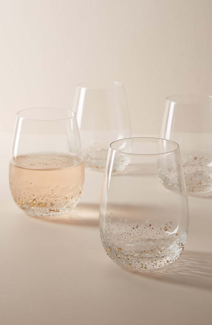 Anthropologie Volcania Set of 4 Stemless Wine Glasses Black Friday