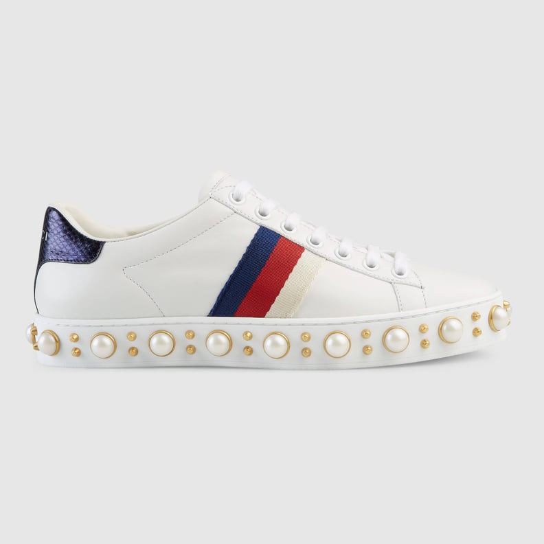 Gucci Faux Pearl Low-Top Sneakers