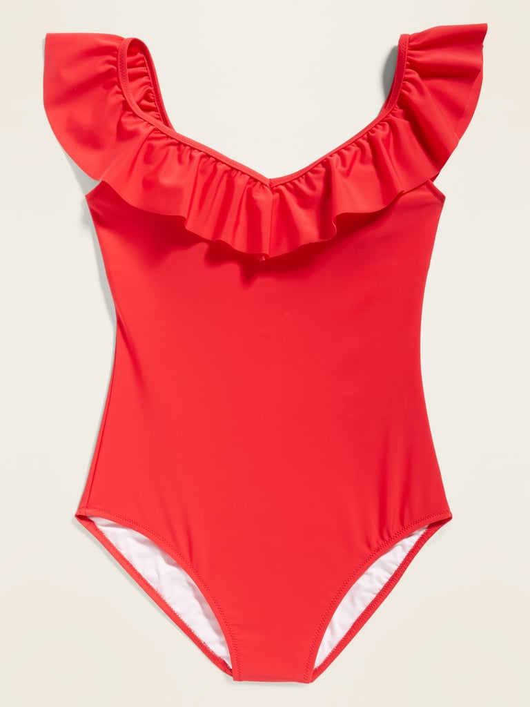 Ruffled Off-the-Shoulder Swimsuit