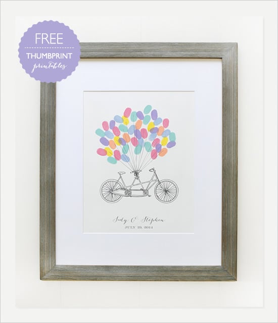 Bicycle Thumbprint Guest Book