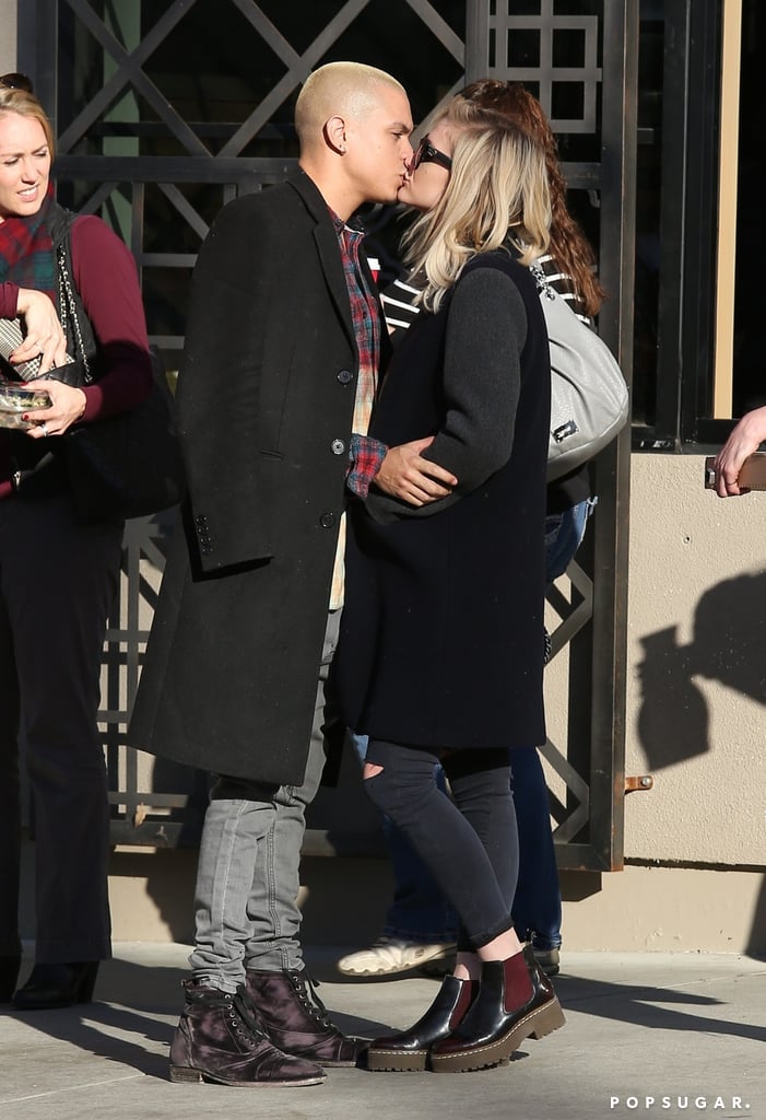 Ashlee Simpson and Evan Ross kissed in LA on Monday.