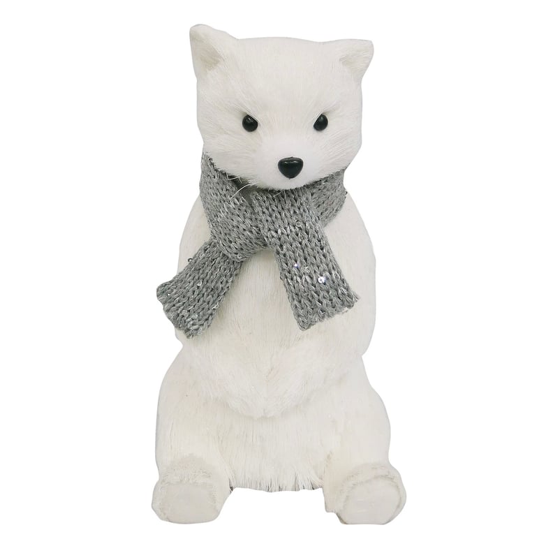 Bear Sitting Christmas Figurine