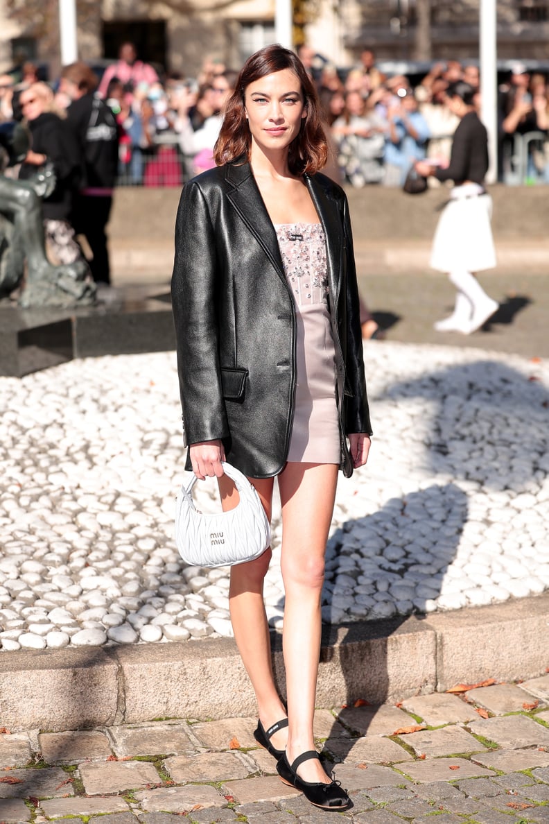 Alexa Chung at Miu Miu During Paris Fashion Week