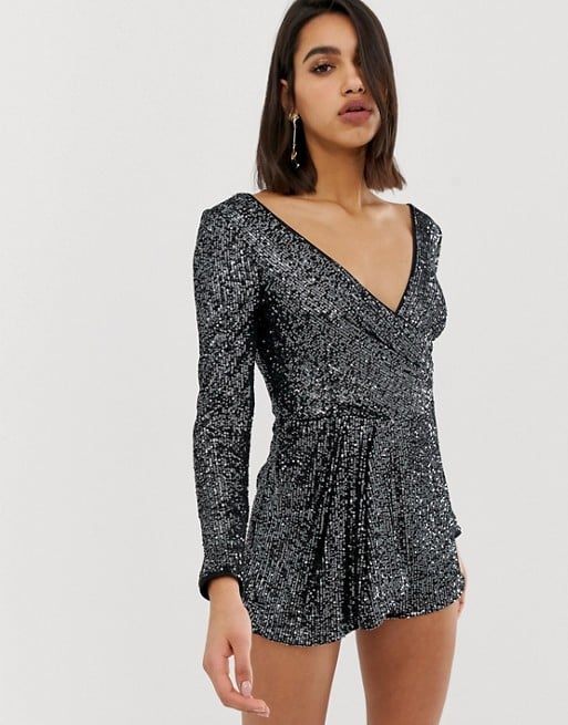 River Island Romper with Drape Front